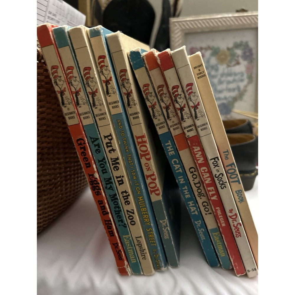 Dr Seuss Vintage Beginner Books lot of 10 Hardcover First Editions  50s 60s